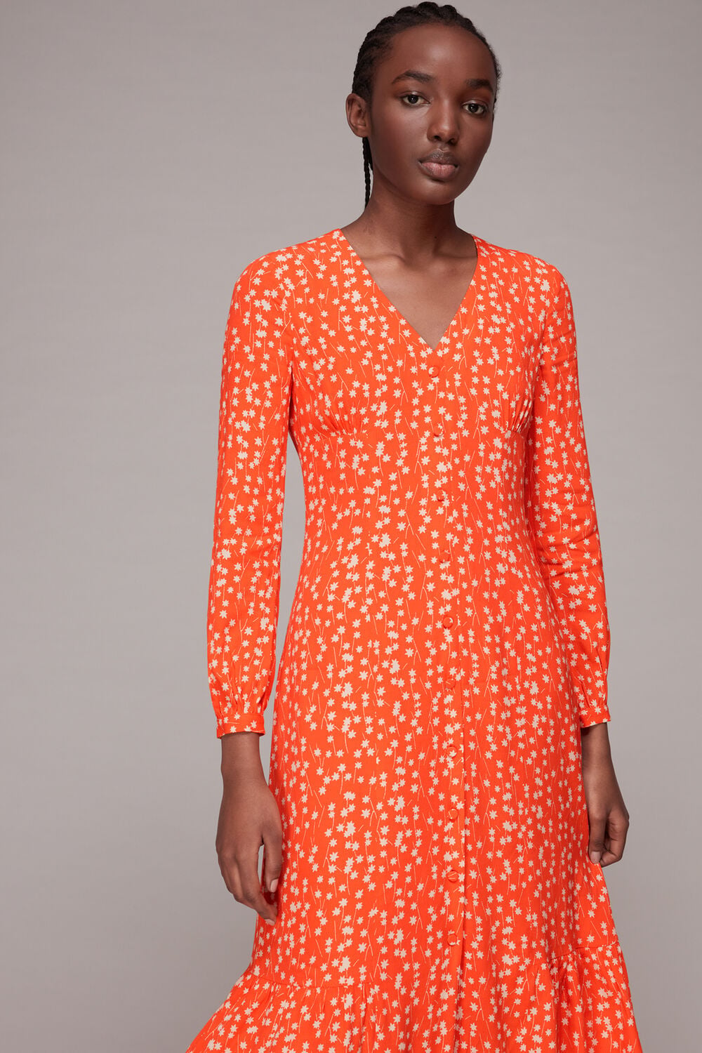 Shooting Star Print Midi Dress