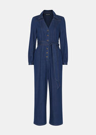 Joni Denim Belted Jumpsuit