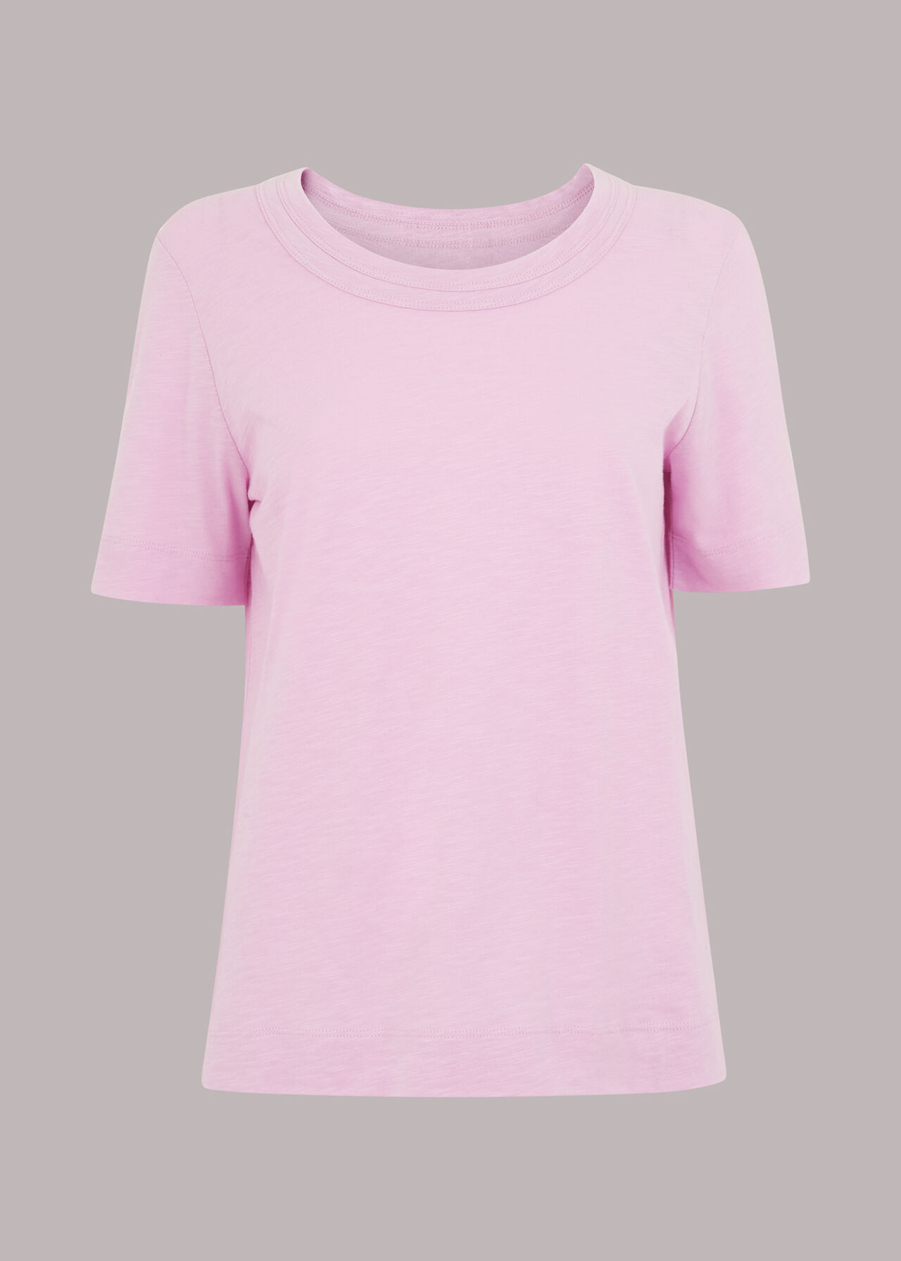 Double Rosa | WHISTLES Trim Lilac | T-Shirt