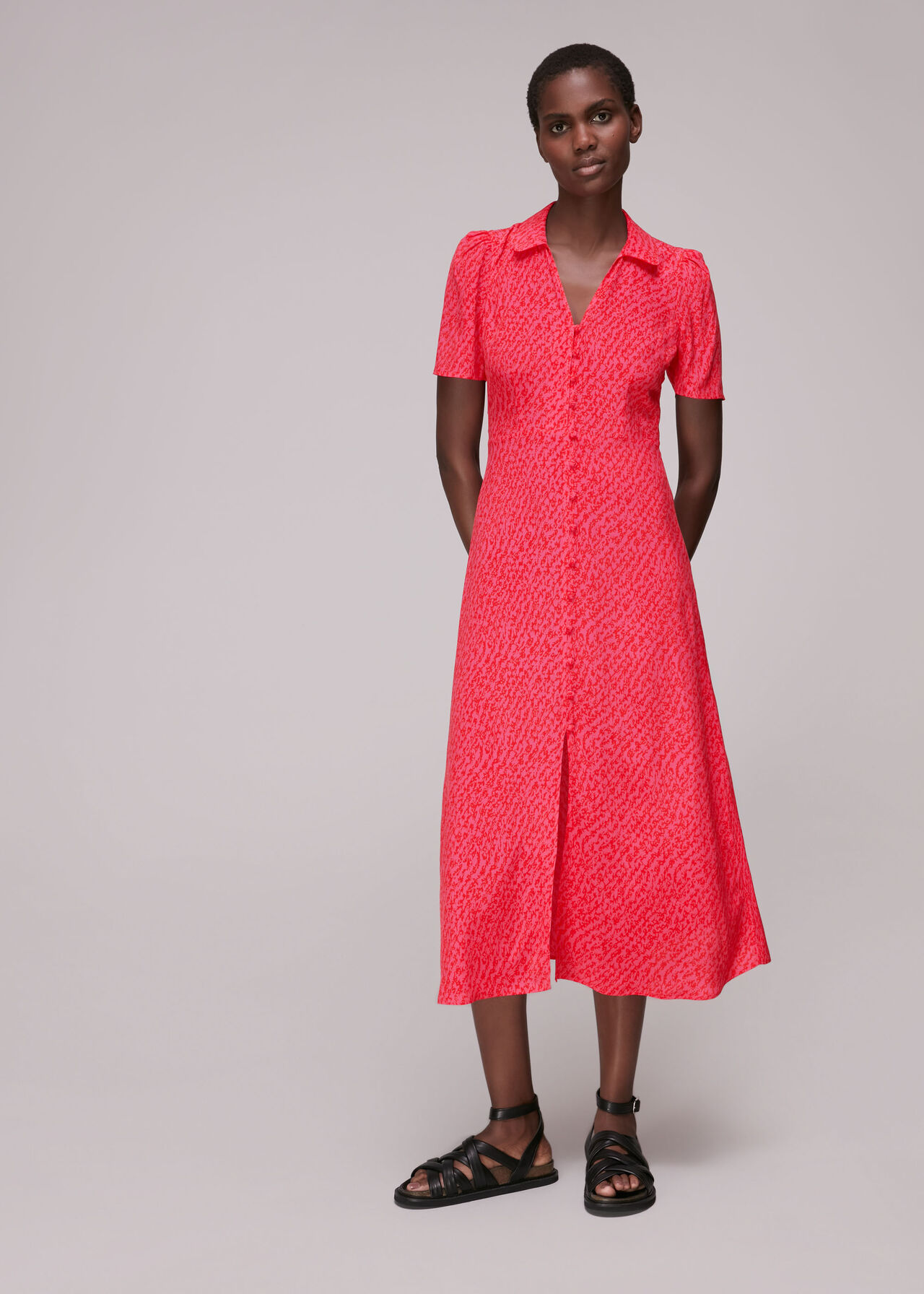 Rowan Curve Hem Texture Dress Rowan Curve Hem Texture Dress