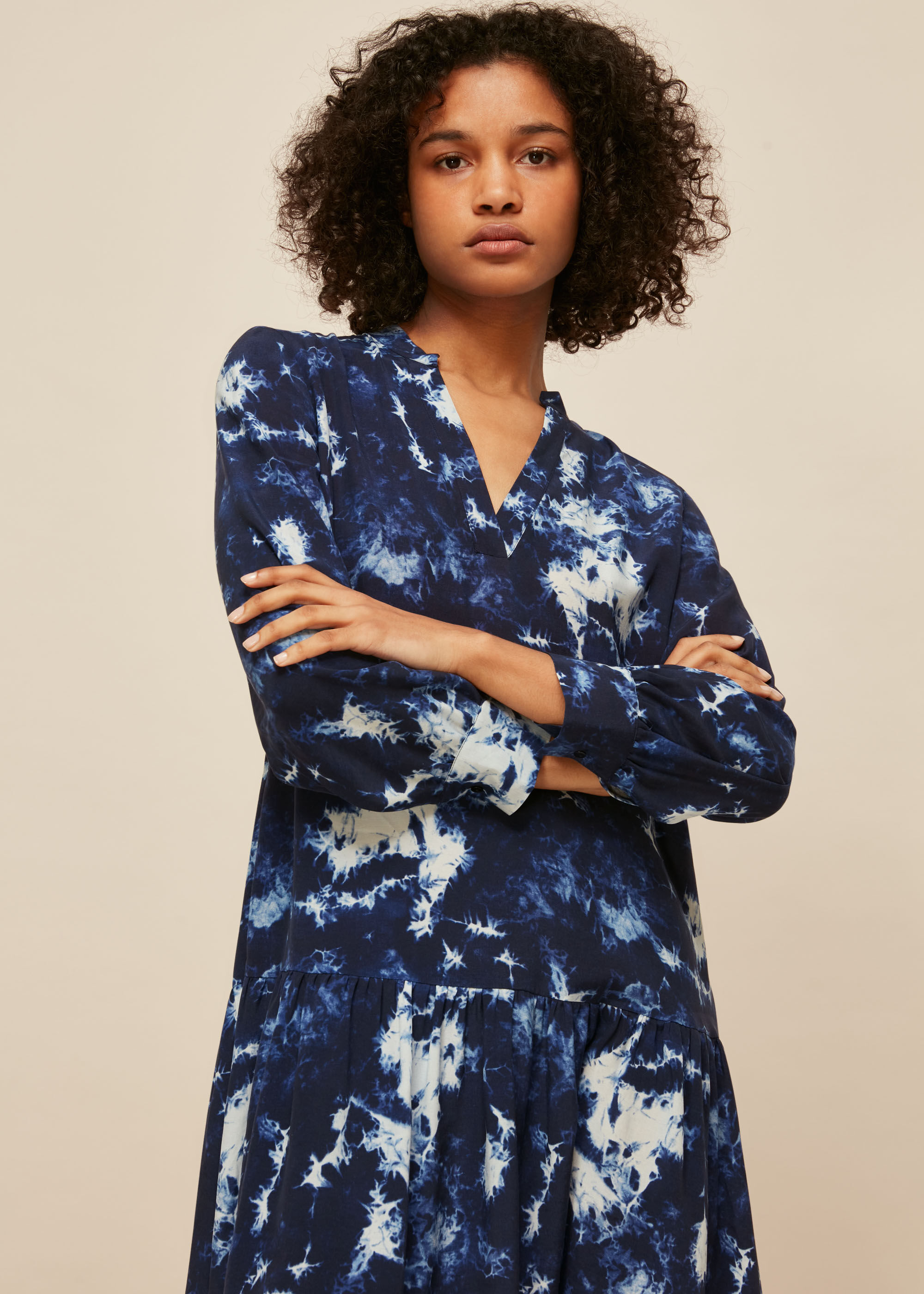 Smock dress blue outlet