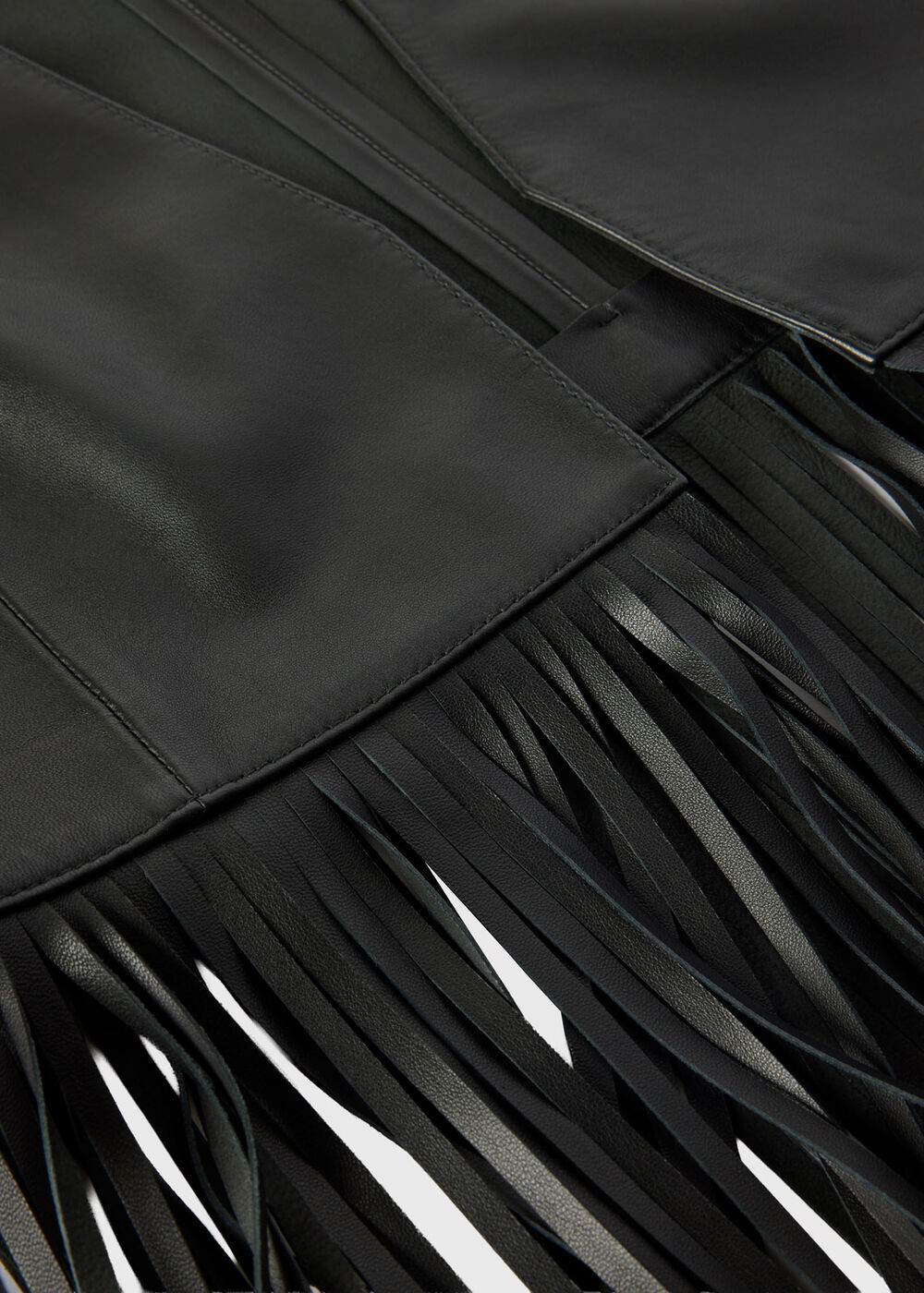 Rei Leather Fringed Waistcoat