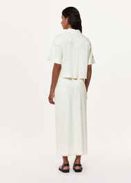 Linen Blend Maxi Skirt