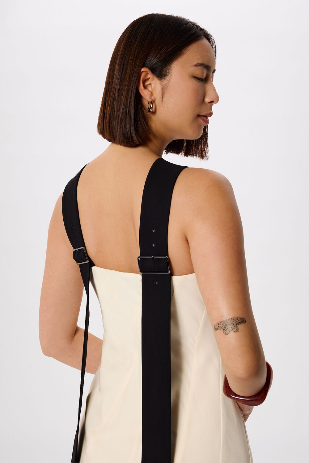 Buckle Detail Midi Dress