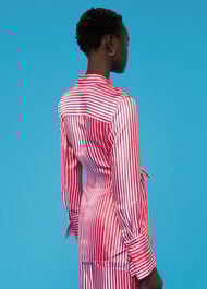Tangle Stripe Silk Mix Shirt