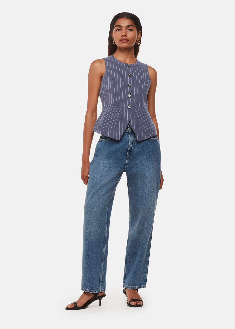 Petite Lottie Pinstripe Waistcoat