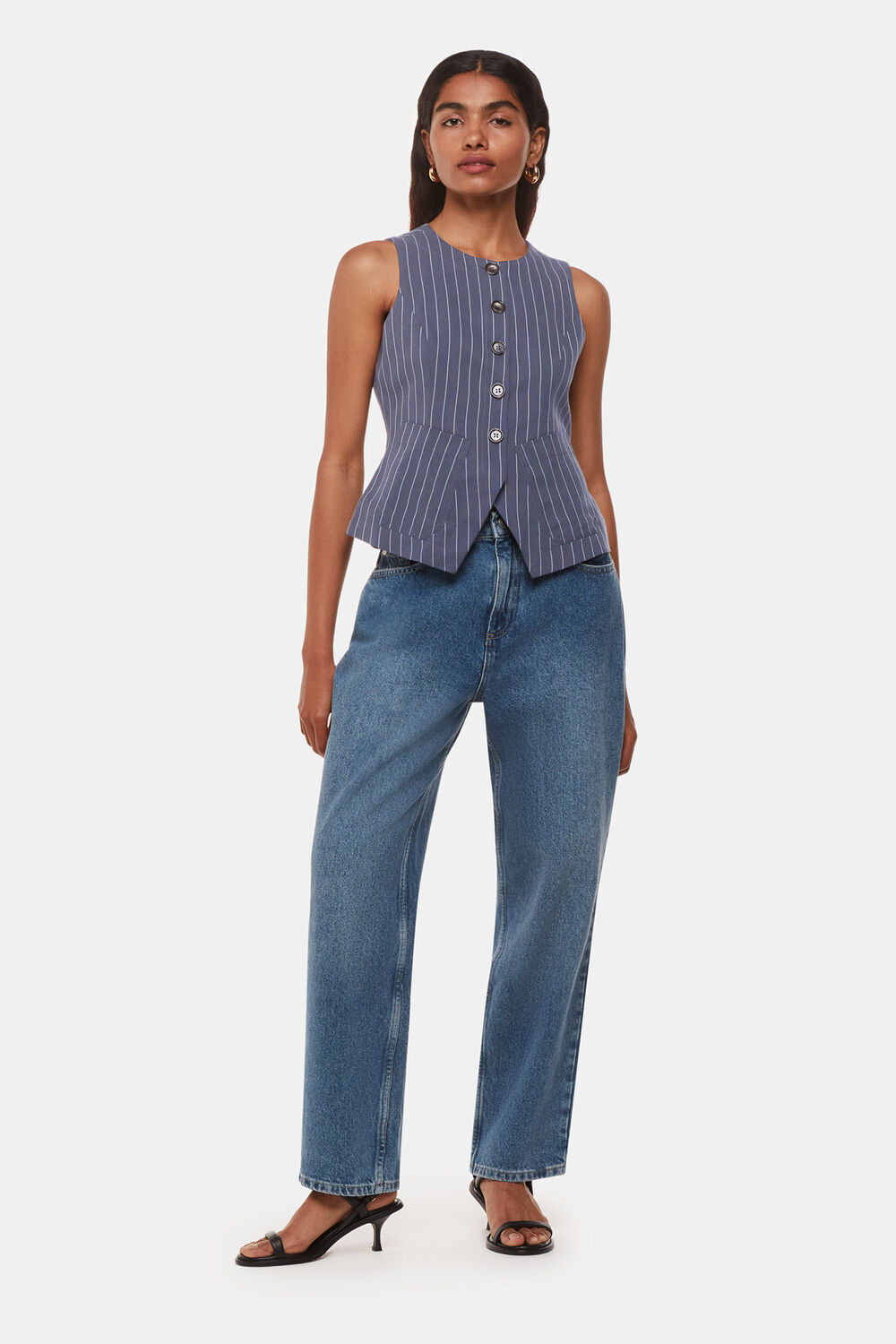 Petite Lottie Pinstripe Waistcoat