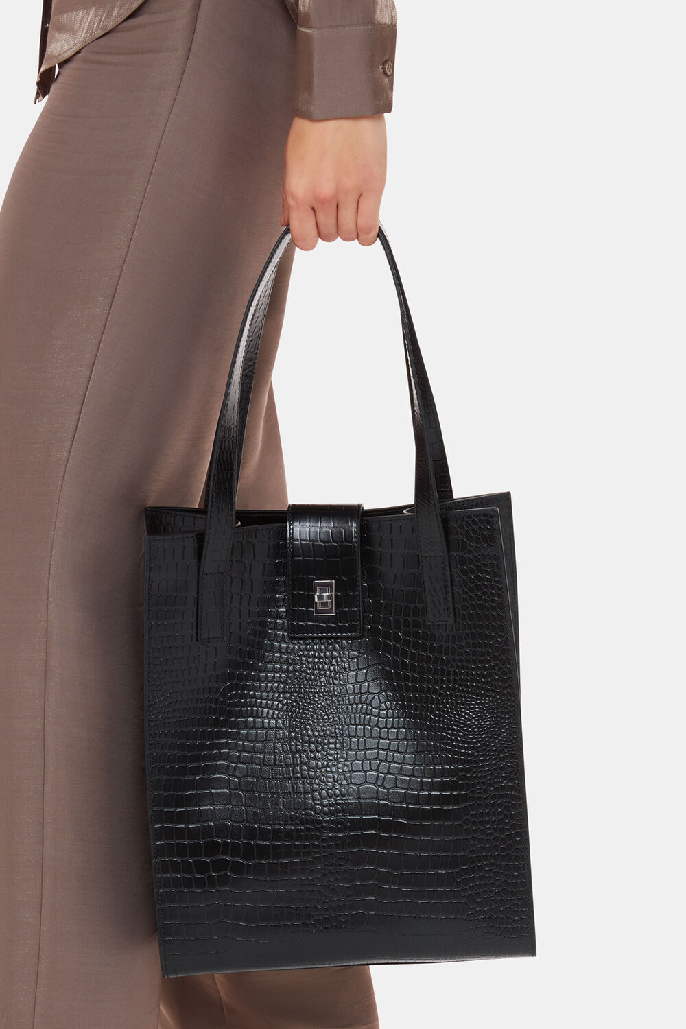 Black Inara Turn Lock Bag