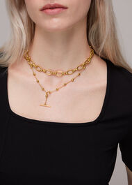 Beaded T Bar Necklace