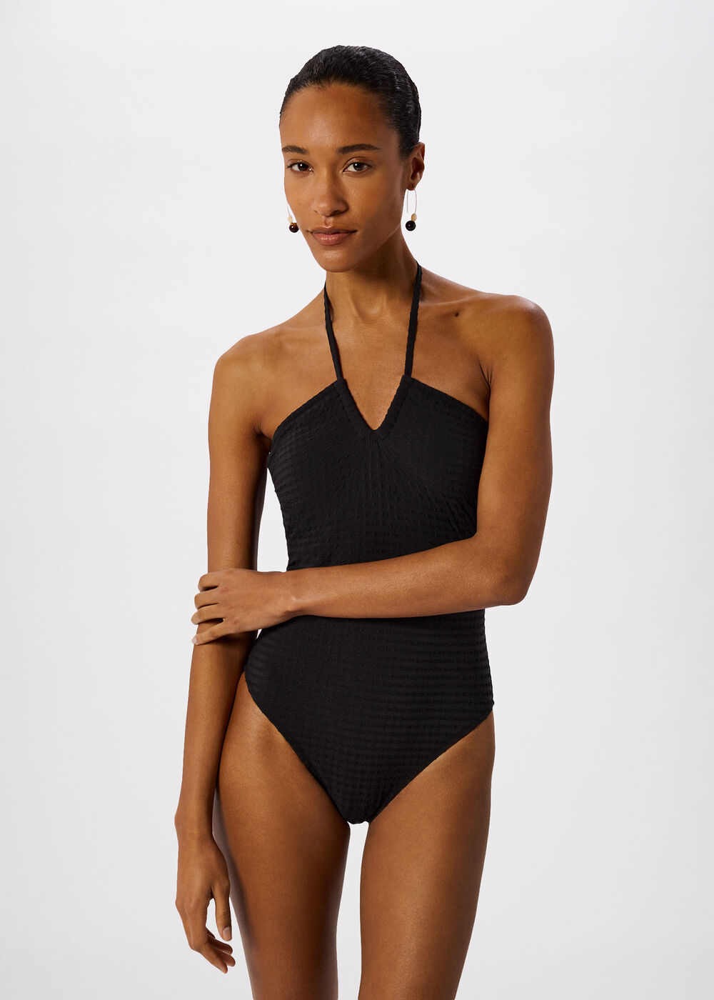 Textured Gingham Swimsuit