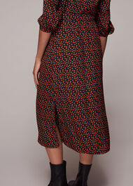Dainty Floral Button Skirt