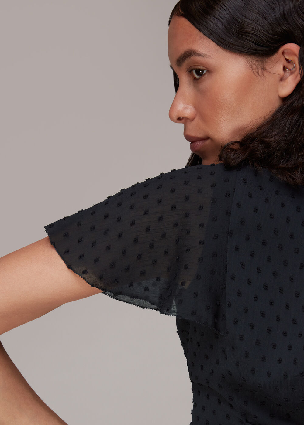 Elouise Textured Dobby Dress