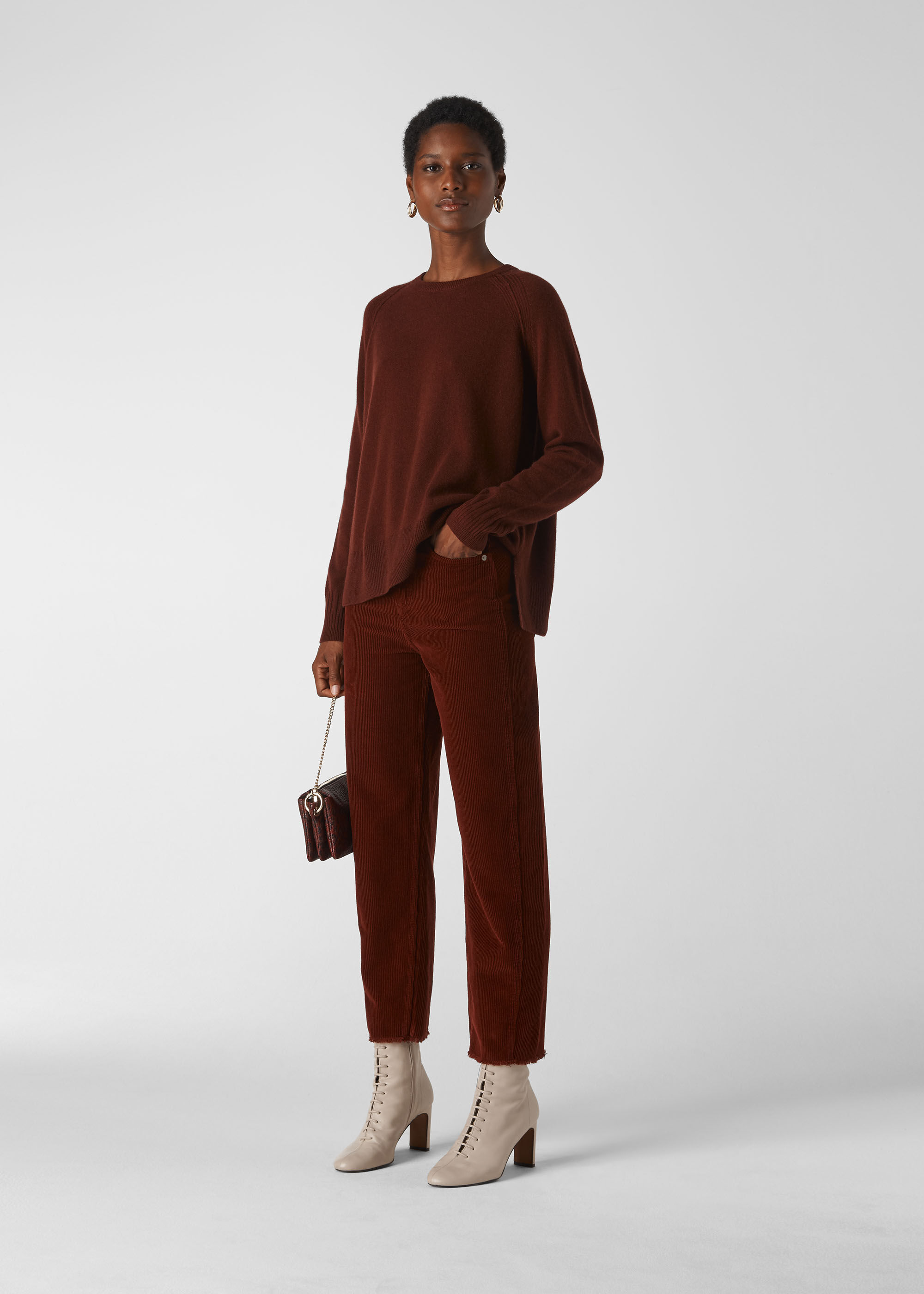 Rust Cashmere Crew Neck | WHISTLES