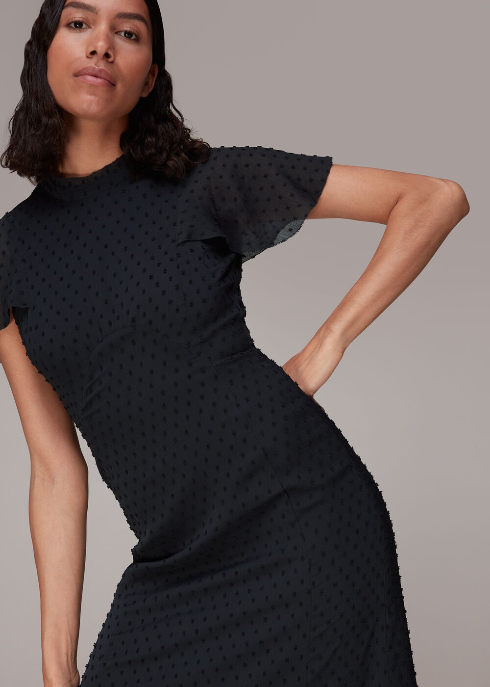 Elouise Textured Dobby Dress