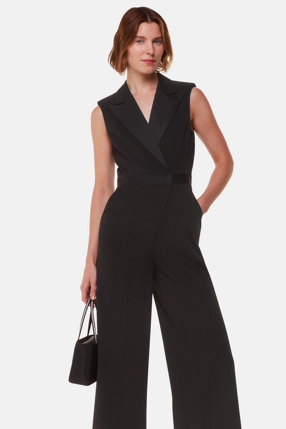 Black Edie Tuxedo Jumpsuit
