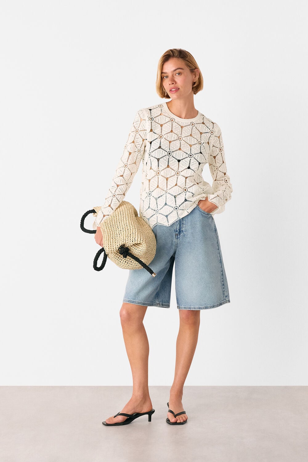 Crochet Long Sleeve Knit