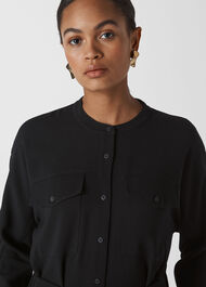 Utility Crepe Jumpsuit Black