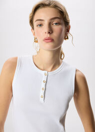 Henley Button Front Tank