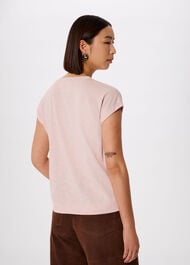 Willa V-Neck Cap Sleeve Tee
