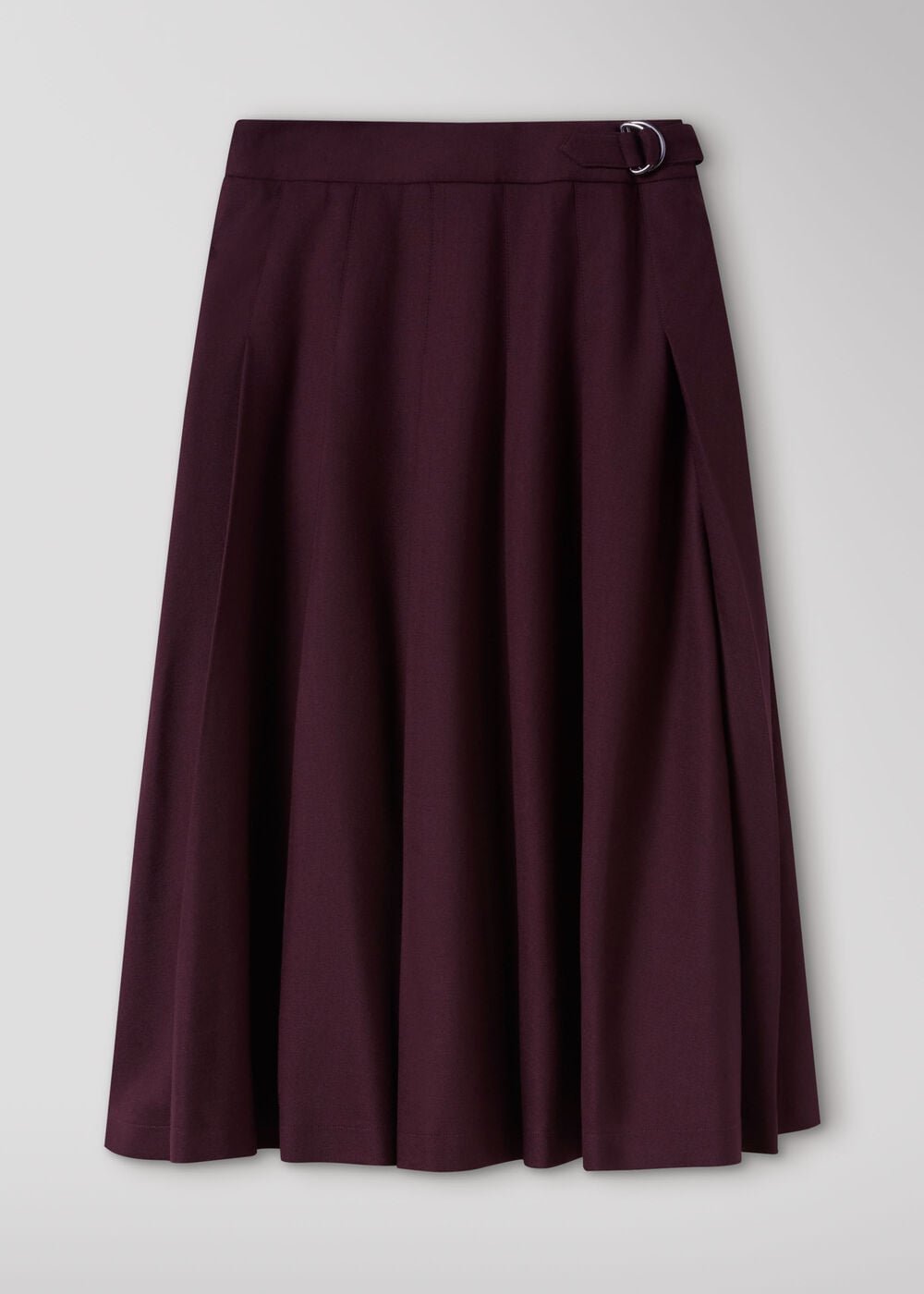 Petite Wool Blend Pleated Kilt Skirt