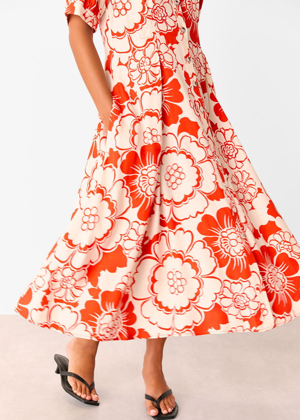 Petite Bloom Floral Midi Dress