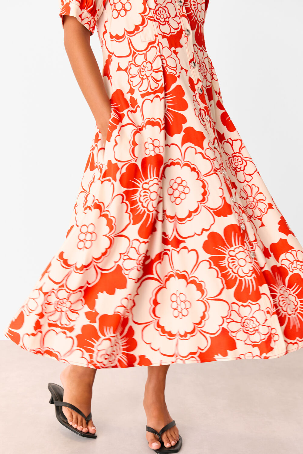 Petite Bloom Floral Midi Dress
