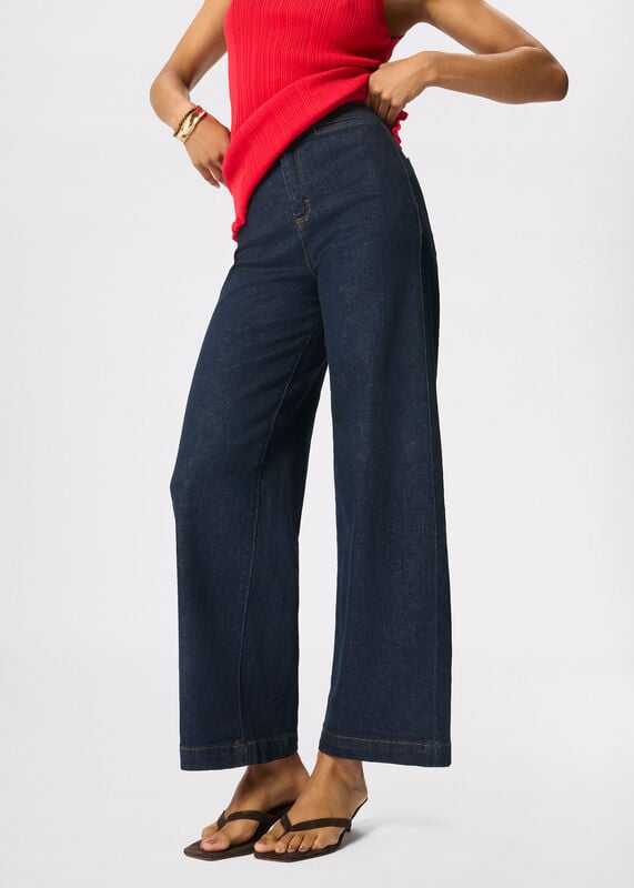 Dark Denim Stretch Full Length Jean