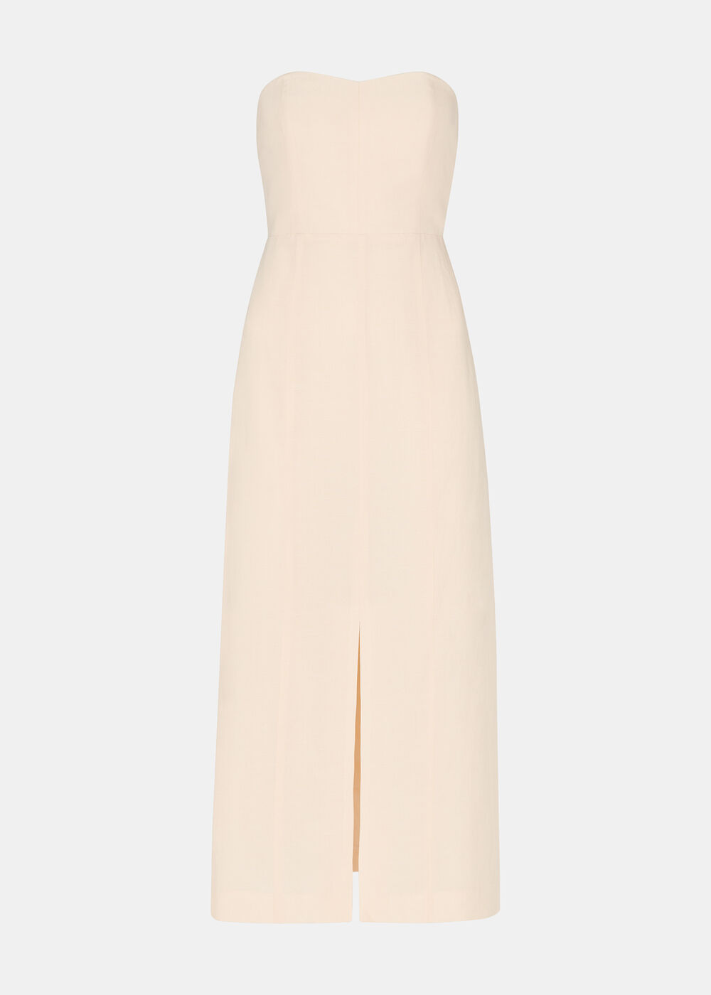 Bandeau Linen Blend Dress