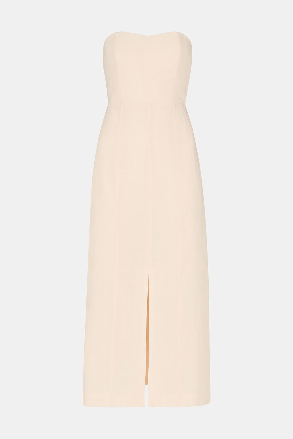 Bandeau Linen Blend Dress
