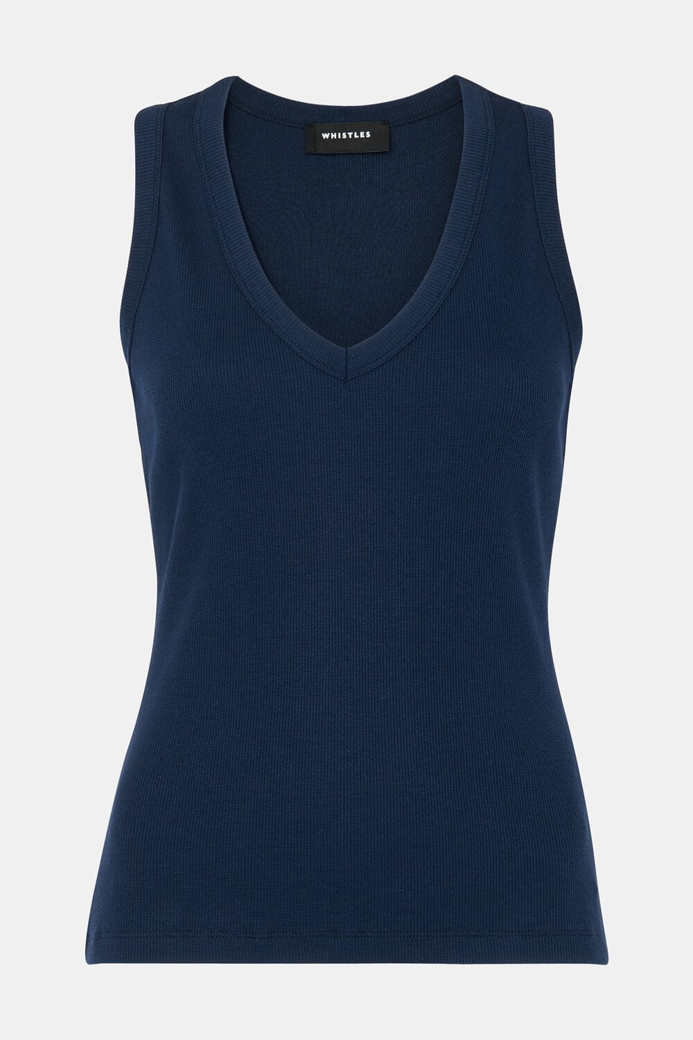Navy Ellis V Neck Jersey Vest
