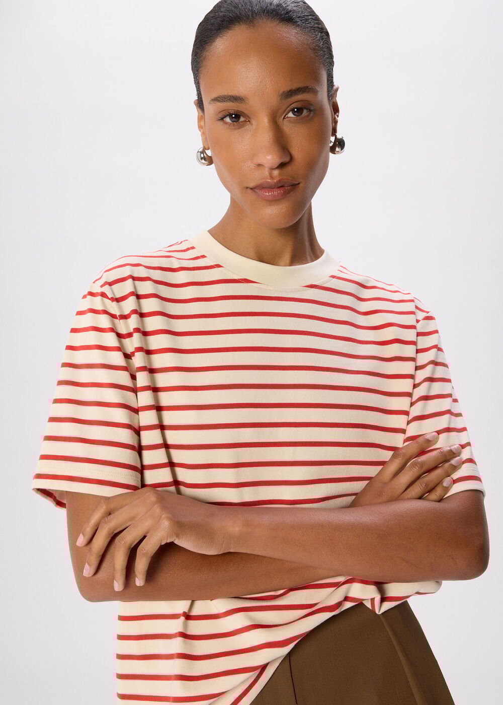 Stripe Relaxed Cotton T-shirt