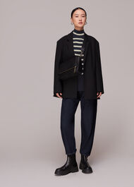Stripe Funnel Neck Jumper