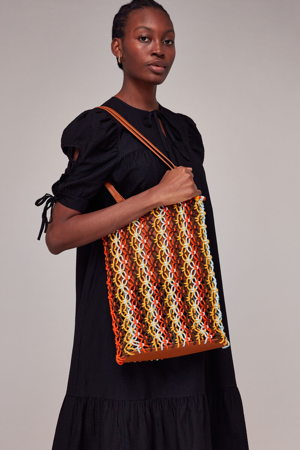 Chaya Striped Crochet Tote Bag