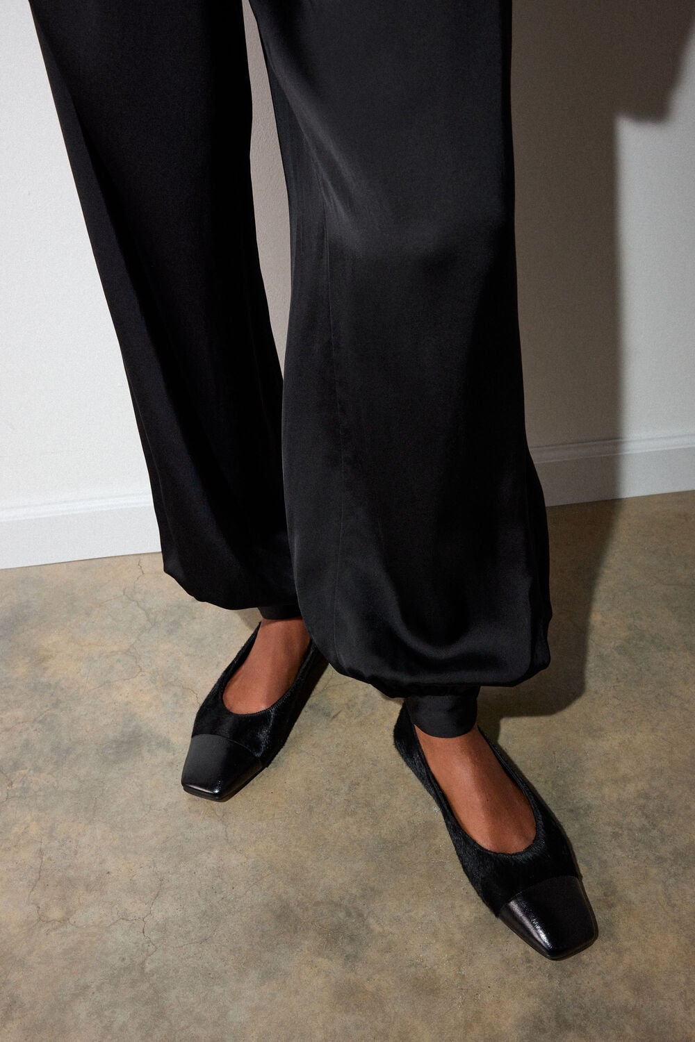 Hair-On Leather Ballet Pump