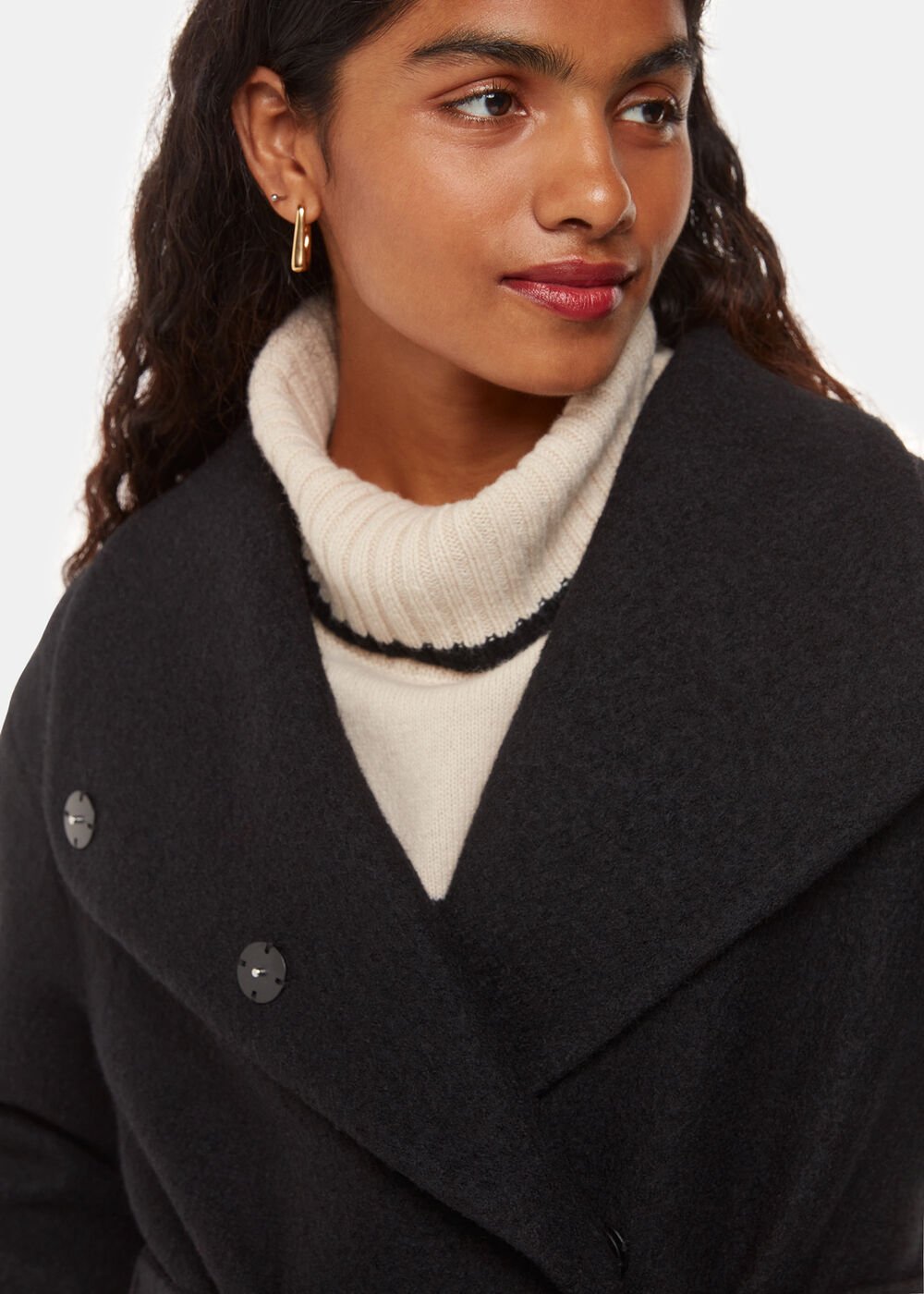 Petite Morgan Funnel Neck Coat