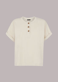Round Neck Henley Tee