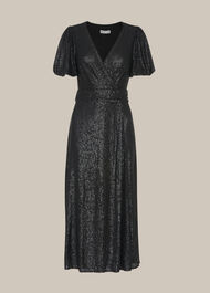 Sequin Wrap Dress