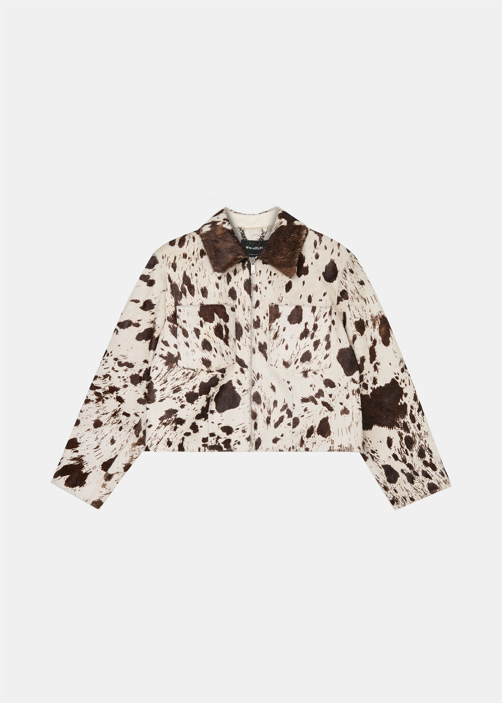 Cow Print Zip Jacket