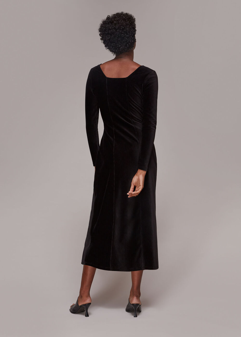 Cord Velvet Bust Detail dress