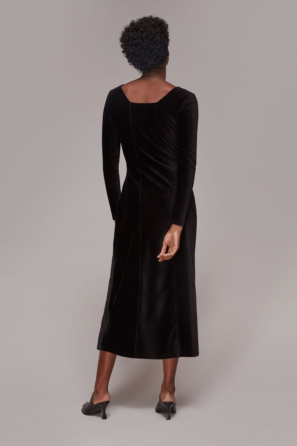 Cord Velvet Bust Detail dress