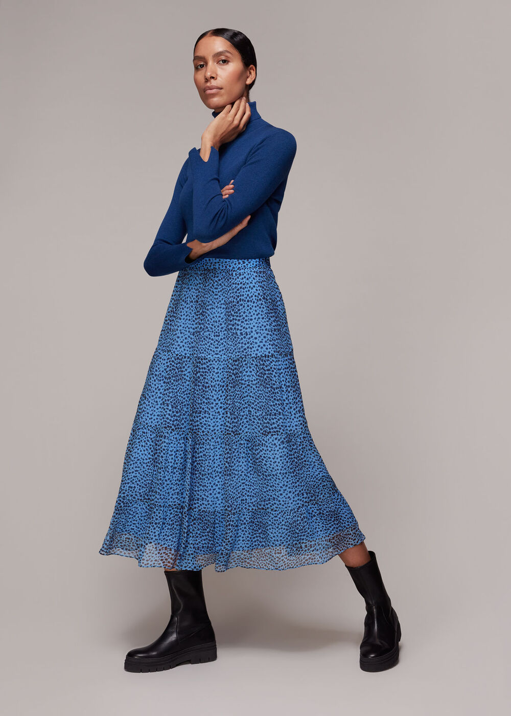 Gradient Animal Print Skirt