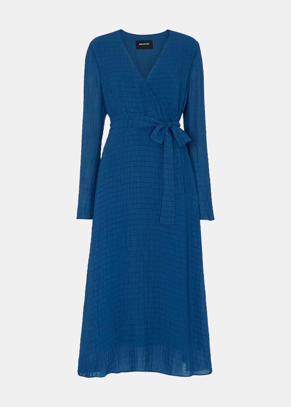 Alex Textured Wrap Midi Dress