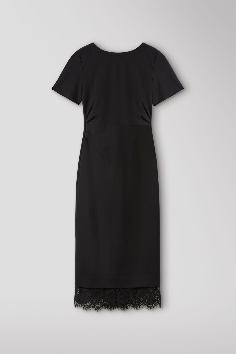 Black Ponte Detachable Lace Dress