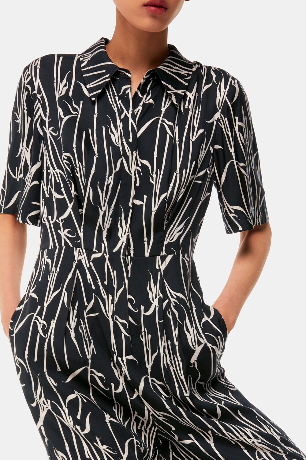 Black Bamboo Shoots Edina Jumpsuit