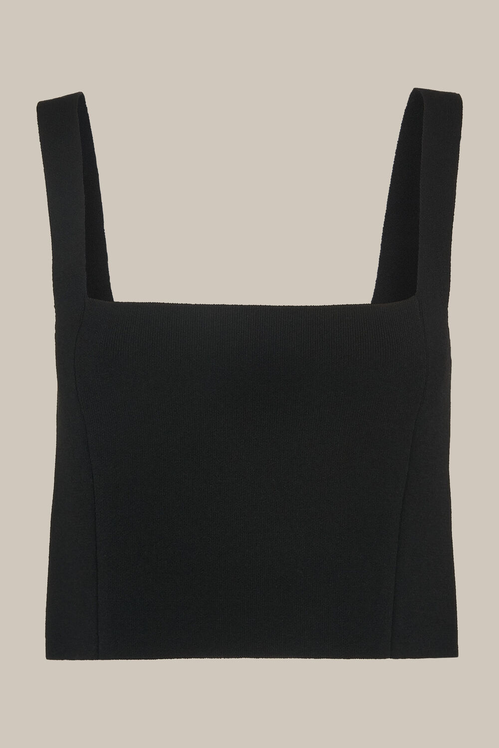 Square Neck Knit Crop Top