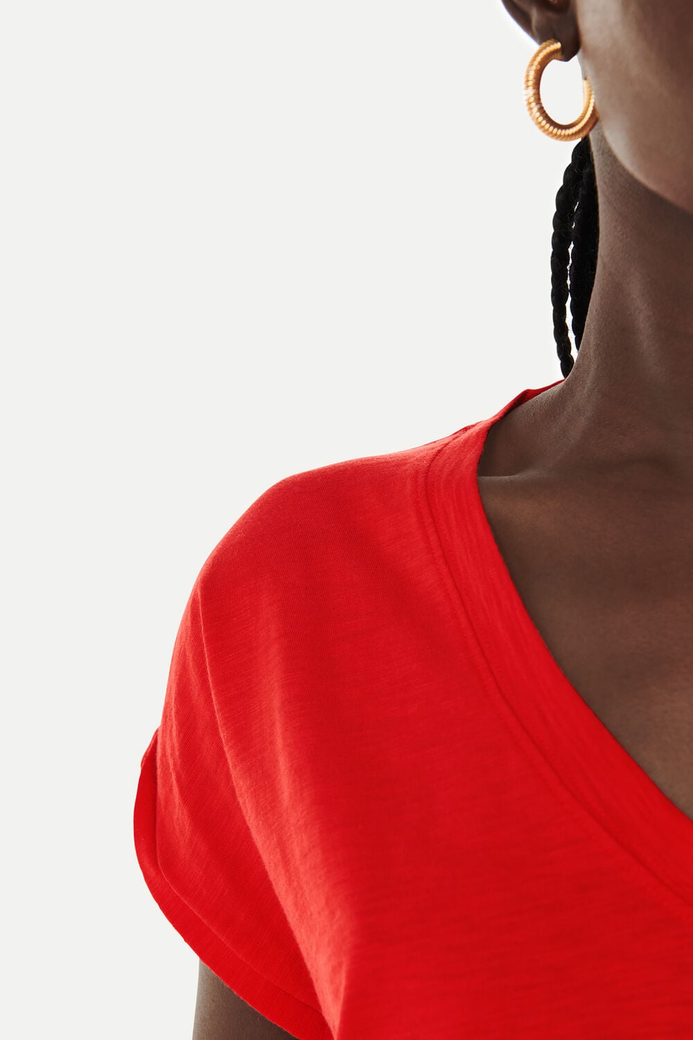 Willa V-Neck Cap Sleeve Tee