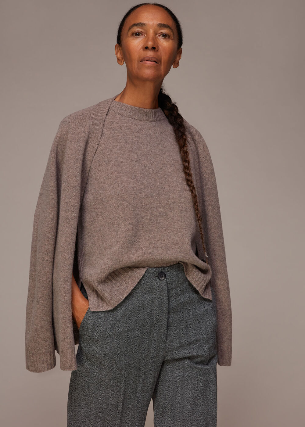 Multicolour Lila Tapered Check Trouser