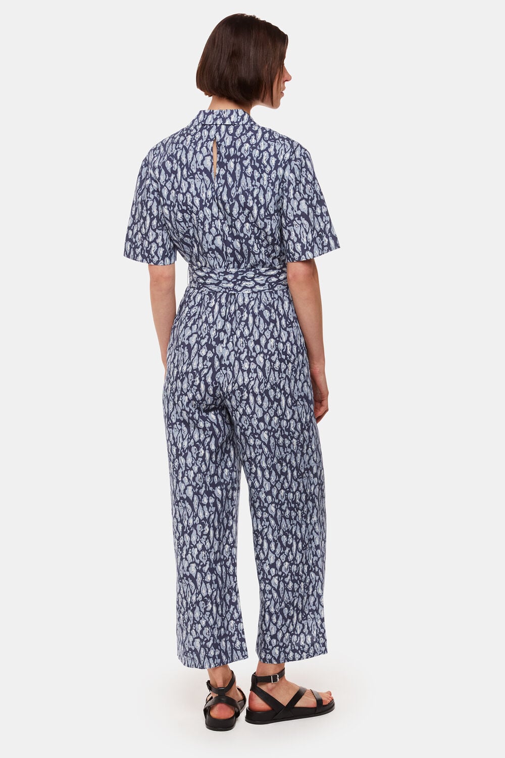 Leopard Linen Blend Jumpsuit