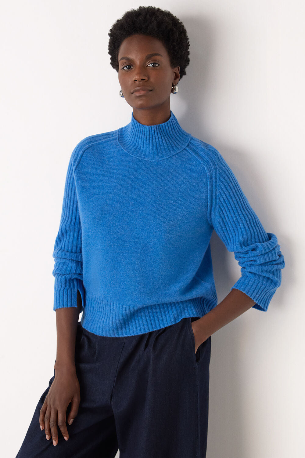 Wool Funnel Neck Knit