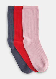 Ribbed Socks Set of 3